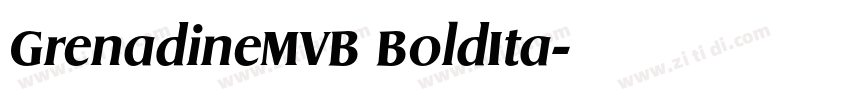 GrenadineMVB BoldIta字体转换
